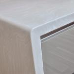 Inconspicuously jointed Corian worksurfaces.