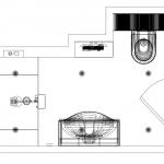 Line drawn plan of the en-suite to explain how the design uses the space
