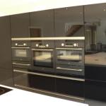 Fitted kitchen Preston. Features graphite black appliances.